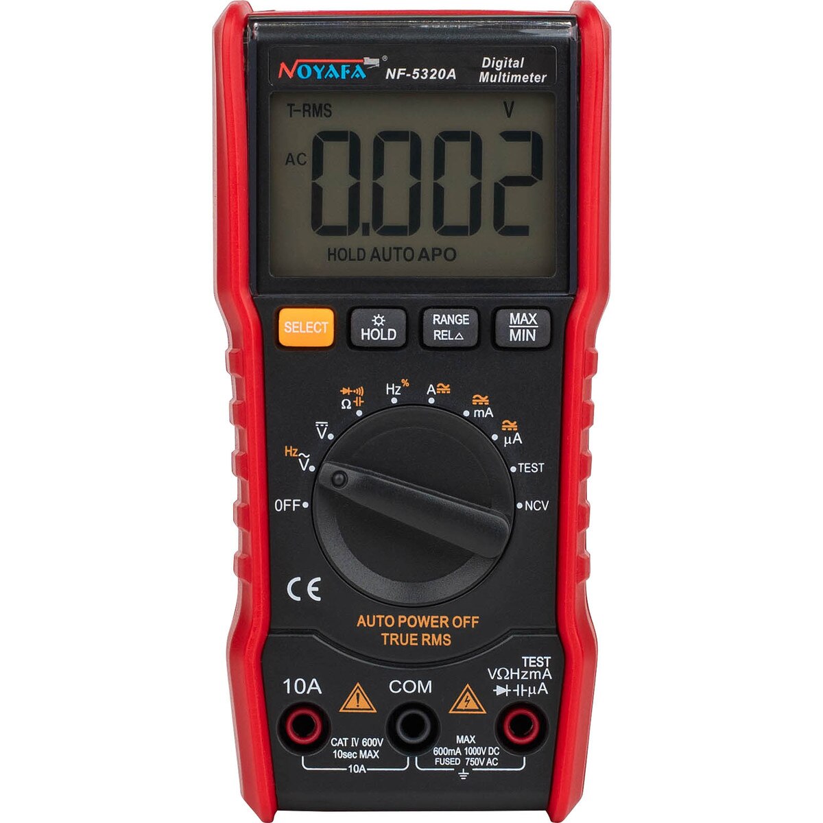 True RMS Digital Multimeter with NCV, Frequency, Capacitance and Shock